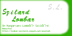 szilard lombar business card